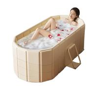 Large Foldable Insulated Bathtub, Family Bathroom Soaking Bucket, Portable Bath Tub for Hot or Ice Baths, Athletes, Relaxation and Recovery 59.06x21.65x19.69 Inches