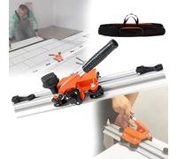 Large Format Tile Cutter with Track and Suction Cups for Precision Cutting