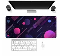 Large Gaming Mouse Mat Line Circle, Mouse Pad 800x300mm, Computer Keyboard Mousepad Extended Desk Mat, Soft Smooth Surface and Anti-Slip Rubber Base for Office/Gaming