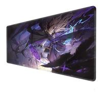 Large gaming mouse pad XXL - sewn edge - non slip base - washable - suitable for gamingmousepad, office mousepad, computer keyboard pad, mouse auxiliary pad 90 × 40 magic array