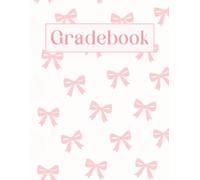 Large Grid Teacher Gradebook • Record, Attendance, Grade Book for Elementary, Middle, or High School Teachers • Large Print Squares (Pink Coquette Bows): 8.5" x 11" (Large Print Gradebook Collection)
