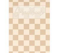 Large Grid Teacher Gradebook • Record, Attendance, Grade Book for Elementary, Middle, or High School Teachers • Large Print Squares (Tan Checker): 8.5" x 11" (Large Print Gradebook Collection)