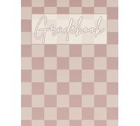 Large Grid Teacher Gradebook • Record, Attendance, Grade Book for Elementary, Middle, or High School Teachers • Large Print Squares (Dusty Checker): 8.5" x 11" (Large Print Gradebook Collection)