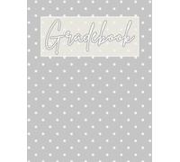 Large Grid Teacher Gradebook • Record, Attendance, Grade Book for Elementary, Middle, or High School Teachers • Large Print Squares (Grey Polka Dots): 8.5" x 11" (Large Print Gradebook Collection)