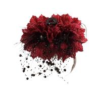 Large Hair Claw Clip - 13 Cm Jaw Clamp, Flower Tassel Hair Holder, Elegant Updo Accessory, Decorative Hairs Pin | Strong Grip Hairs Clip For Women Girls Date Work Travel Special Event