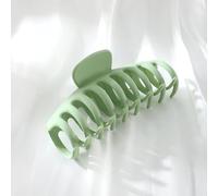 Large Hair Claw Clips for women, Big Hair Clips Non-Slip Ponytail Barrette Strong Hold Claw Clips for girls Long Thick Hair (4 piezas) (verde claro)