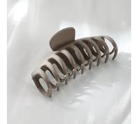Large Hair Claw Clips for women, Big Hair Clips Non-Slip Ponytail Barrette Strong Hold Claw Clips for girls Long Thick Hair (4 piezas) (Café ligero)
