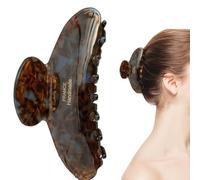 Large Hair Clip - 4.1 Inch Acetate Claw, French Floral Caramel Style | Elegant Strong Hair Hold Barrettes Design, Korean Style Non Slip HairAccessory For Women Girls Single Bag Use
