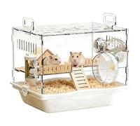Large Hamster Cage - Animal Transparent Habitat House,Small Pet Enclosure Habitat,anti-escape Holes And A Transparent Three-sided Ventilation System, ThisChinchilla Bunny Ferret Hamster Dwarf Hedgehog