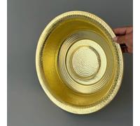 Large Handmade Copper Basin, 100% Handcrafted Brass, Traditional Hammered Bowl for Food Mixing Serving Home Use(B,Medium)