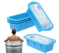 Large Ice Block Mold - Effortless Ice Making For Beverages | 5 Pieces Silicone Freezer Maker Containers | For Picnic Party Outdoor Restaurant Home Kitchen Camping, 25cm Large Size, Reusable