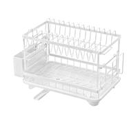 Large Kitchen Storage Rack - Dish Drying Rack, 2-Tier With Utensil Holder Storages, Dish Racks For Kitchens Counter | Sink Home Apartment Dorm Pantry Cup Mug Cutlery Sponge Tray Plate Organization