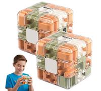Large Labyrinth 3D Maze Cube, 3D Magic Cube Maze Ball Puzzle, Brain Training Puzzle, Spatial Awareness Brain Training Toy for Stress Relief & Logic Development (2PCS)