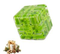 Large Labyrinth 3D Maze Cube,3D Magic Cube Maze Ball,Spatial Awareness Brain Training Toy,Cultivate Logical Thinkingm, Educational Focus Game Gift for Adults Teens (Green)