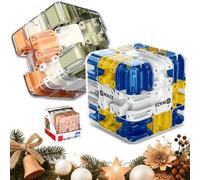 Large Labyrinth 3D Maze Cube,3D Maze Puzzle Cube,Engaging Brain Teaser Toy,Spatial Awareness Brain Training Toy, Sharpen Hand-Eye Coordination and Concentration for Kids and Adults (A+B)