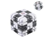 Large Labyrinth 3D Maze Cube - Engaging Brain Teaser Toy,Magic 3D Maze Ball Cube,Magic Cubes & Ball, Dual-Use,Improve Spatial Recognition,for Adults Teens (Grey)
