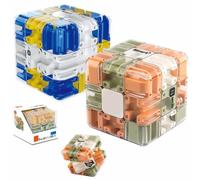 Large Labyrinth 3D Maze Cube,Interactive Toy Brain Teaser,Puzzle Maze Ball,Challenge 3x3 Cube Toy,Improve Spatial Recognition and Cultivate Logical Thinking,for Kid & Teen & Adult(C)