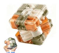 Large Labyrinth 3D Puzzle Maze Cube, 3D Maze Puzzle Cube, Spatial Awareness Brain Training Toy for Stress Relief & Logic Development, Educational Focus Game Gift for Adults Teens (A)