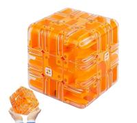 Large Labyrinth 3D Puzzle Maze Cube, 3D Maze Puzzle Cube, Spatial Awareness Brain Training Toy for Stress Relief & Logic Development, Educational Focus Game Gift for Adults Teens (E)