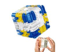 Large Labyrinth 3D Puzzle Maze Cube - Engaging Brain Teaser Toy,3D Maze Puzzle Cube Brain Teaser Game,Logical Challenge 3x3,for Stress Relief & Logic Development (F)