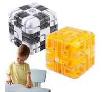 Large Labyrinth 3D Puzzle Maze Cube - Engaging Brain Teaser Toy, 3D Maze Puzzle Cube Interactive Game, Spatial Awareness Brain Training Toy for Stress Relief & Logic Development (2pcs-b)