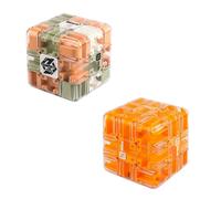 Large Labyrinth 3D Puzzle Maze Cube Engaging Brain Teaser Toys for Adults and Kids Challenging Logic Puzzle Ball Stress Relief Fidget Cube IQ Training and Cultivate Logical Thinking (2PCS-A)