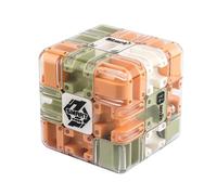 Large Labyrinth 3D Puzzle Maze Cube Engaging Brain Teaser Toys for Adults and Kids Challenging Logic Puzzle Ball Stress Relief Fidget Cube IQ Training and Cultivate Logical Thinking (1PCS-A)