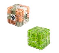 Large Labyrinth 3D Puzzle Maze Cube Engaging Brain Teaser Toys for Adults and Kids Challenging Logic Puzzle Ball Stress Relief Fidget Cube IQ Training and Cultivate Logical Thinking (2PCS-C)