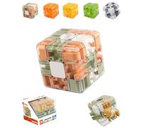 Large Labyrinth 3D Puzzles Maze Cube, 3D Magic Cube Maze Ball Puzzle, Engaging Brain Teaser Toy, Spatial Awareness Brain Training, Spatial Logic Puzzle for Kids and Adults (Mixed Colors)