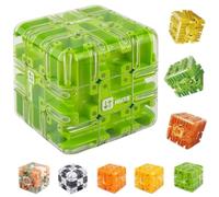 Large Labyrinth 3D Puzzles Maze Cube,3D Maze Magic Cube & Ball,Brain Teaser Toys,Brain Training Puzzle,Iq Mind Challenge Puzzle Box, Educational Game Gift (Green)