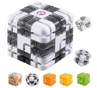 Large Labyrinth 3D Puzzles Maze Cube,3D Maze Magic Cube & Ball,Brain Teaser Toys,Brain Training Puzzle,Iq Mind Challenge Puzzle Box, Educational Game Gift (Grey)