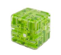 Large Labyrinth 3D Puzzles Maze Cube - Engaging Brain Teaser Toy, 3D Magic Cube Maze Ball Puzzle, Improve Spatial Recognition and Cultivate Logical Thinking (Green)