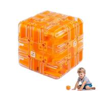 Large Labyrinth 3D Puzzles Maze Cube - Engaging Brain Teaser Toy,3D Maze Magic Cube & Ball,Brain Training Puzzle,Improve Spatial Recognition and Cultivate Logical Thinking (Orange)