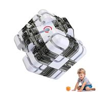 Large Labyrinth 3D Puzzles Maze Cube - Engaging Brain Teaser Toy,3D Maze Magic Cube & Ball,Brain Training Puzzle,Improve Spatial Recognition and Cultivate Logical Thinking (White Gray)