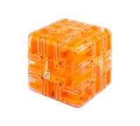 Large Labyrinth 3D Puzzles Maze Cube, Engaging Brain Teaser Toy, Improve Spatial Recognition for Adults and Kids, Stress Relief, Cultivate Logical Thinking (Orange)