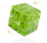 Large Labyrinth 3D Puzzles Maze Cube - Engaging Brain Teaser Toy Maze Ball, Develop The Ability to Concentrate, Thickened ABS Material, Sealed Cover Design, Puzzle for Adults Teens (Green)