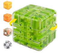 Large Labyrinth 3D Puzzles Maze Cube - Engaging Brain Teaser Toy, Maze Cube, Puzzle Ball, Resistant to Falling, Improve Concentration, Spatial Logic Puzzle for Kids and Adults (Green)