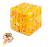 Large Labyrinth 3D Puzzles Maze Cube - Engaging Brain Teaser Toy, Spatial Logic Puzzle for Magic 3D Maze Magic Cube & Ball, Improve Spatial Recognition and Cultivate Logical Thinking (D)