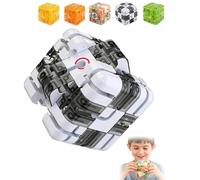 Large Labyrinth 3D Puzzles Maze Cubes - Engaging Brain Teaser Toy 3D Maze Cube, Brain Training Puzzle Magic Cube for Stress Relief & Logic Development (Grey)