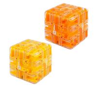 Large Labyrinth Maze Cube - 2-in-1 Twist Cube & Ball Maze Toy, Engaging Brain Teaser Toy for Brain Training, Family Competitive Play, Stress Balls for Adults (2pcs-D)