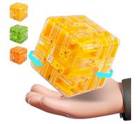 Large Labyrinth Puzzle Maze Cube, 3D Magic Cube Maze Ball Puzzle, 3D Stress Labyrinth Balls for Adults and Teens, Improve Spatial Recognition and Cultivate Logical Thinking (D)