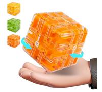 Large Labyrinth Puzzle Maze Cube, 3D Magic Cube Maze Ball Puzzle, 3D Stress Labyrinth Balls for Adults and Teens, Improve Spatial Recognition and Cultivate Logical Thinking (C)