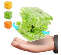Large Labyrinth Puzzle Maze Cube, 3D Magic Cube Maze Ball Puzzle, 3D Stress Labyrinth Balls for Adults and Teens, Improve Spatial Recognition and Cultivate Logical Thinking (B)