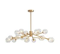 Large Luxury Metal Adjustable Flush Mount Ceiling Lighting Fixture Compatible with Living Room Porch Hallway Staircase, LED Chandelier