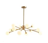 Large Luxury Metal Adjustable Flush Mount Ceiling Lighting Fixture Compatible with Living Room Porch Hallway Staircase, LED Chandelier