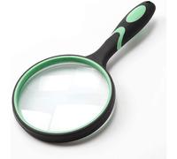Large Magnifying Glass 10x Handheld Reading Magnifier for Seniors & Kids - 100mm 4inches Real Glass Magnifying Lens for Book Newspaper Reading, Insect