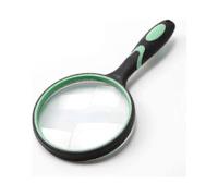 Large Magnifying Glass 10x Handheld Reading Magnifier for Seniors & Kids - 100mm 4inches Real Glass Magnif