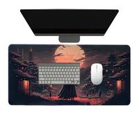 Large Mice Pad Desk, Non-Slip Mat Laptop, Computer Mousepad, 15.75×35.43×0.08 Inch, Spacious Design, Chinese Style, Game Keyboard Mat for Men, Boys Working, Workplace