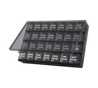 Large Monthly Pill Organizer, 28 Day Pill Box, Pill Organizer By Week, Monthly Pill Cases, Dust-Proof Pill Container, User-Friendly And Travel-Ready Perfect For Daily Health Management, Supplements
