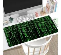 Large Mouse Mat XXL, Washable Gaming Mouse Pad with Anti-Slip Rubber Base, Extended Desk Pad Gaming Keyboard Mousepad for Office & Home(1200x600x3mm,Green Code)